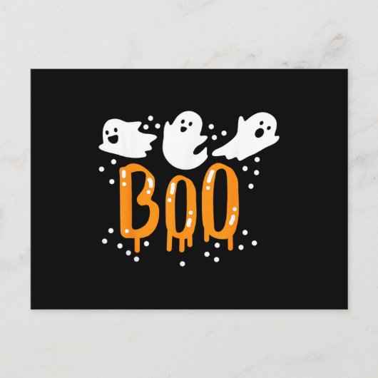 Halloween Geest Boe Schattig Briefkaart (Voorkant)