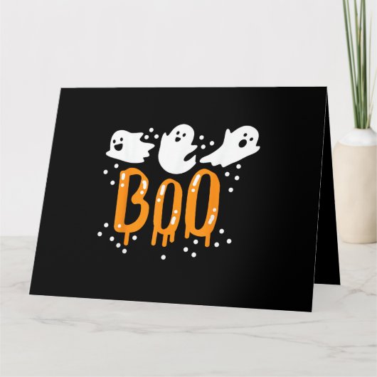 Halloween Geest Boe Schattig Kaart (Voorkant)