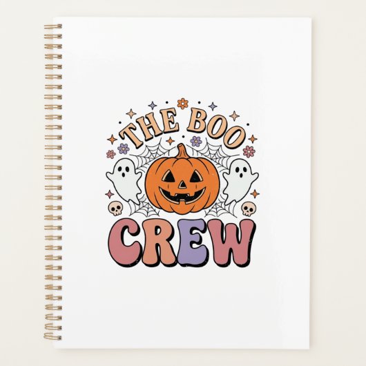 Halloween Geest Boo Bemanning Schattig Spooky Vint Planner (Voorkant)