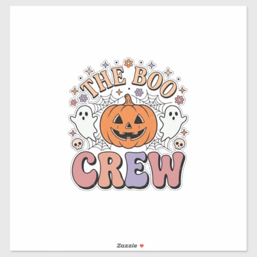 Halloween Geest Boo Bemanning Schattig Spooky Vint Sticker (Vel)