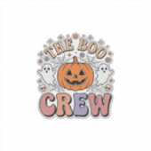 Halloween Geest Boo Bemanning Schattig Spooky Vint Sticker (Voorkant)