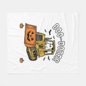 Halloween Geest Boo Dozer Grappige Bulldozer_1 Fleece Deken (Voorkant (Horizontaal))