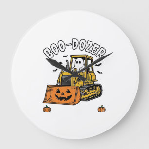 Halloween Geest Boo Dozer Grappige Bulldozer_1 Grote Klok