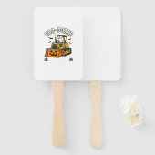 Halloween Geest Boo Dozer Grappige Bulldozer_1 Handwaaier (Voorkant en achterkant)