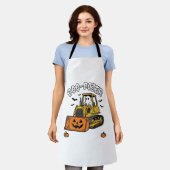 Halloween Geest Boo Dozer Grappige Bulldozer_1 Schort (Gedragen)