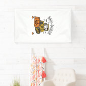 Halloween Geest Boo Dozer Grappige Bulldozer_1 Spandoek (Insitu)