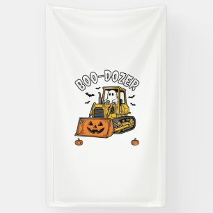 Halloween Geest Boo Dozer Grappige Bulldozer_1 Spandoek
