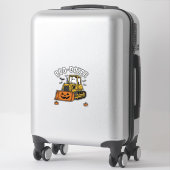 Halloween Geest Boo Dozer Grappige Bulldozer_1 Sticker (Koffer)