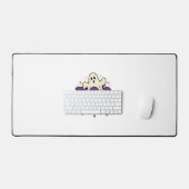 Halloween Geest Boo Grappige Spin Vintage_1 Bureaumat (Keyboard & Muis)