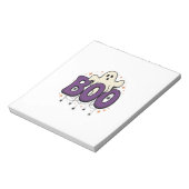 Halloween Geest Boo Grappige Spin Vintage_1 Notitieblok (Linkerzijde)