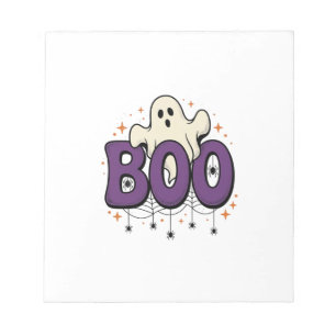 Halloween Geest Boo Grappige Spin Vintage_1 Notitieblok
