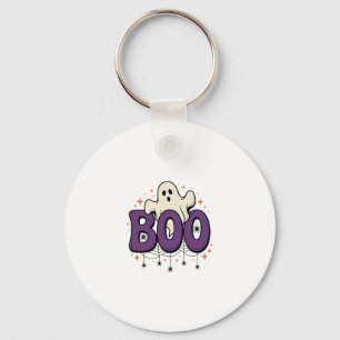 Halloween Geest Boo Grappige Spin Vintage_1 Sleutelhanger