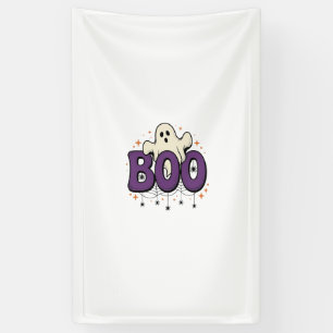 Halloween Geest Boo Grappige Spin Vintage_1 Spandoek