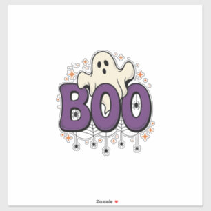 Halloween Geest Boo Grappige Spin Vintage_1 Sticker