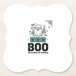 Halloween Geest Boo Wetenschap Grappig Vintage_1 Kartonnen Onderzetters