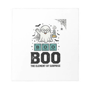 Halloween Geest Boo Wetenschap Grappig Vintage_1 Notitieblok