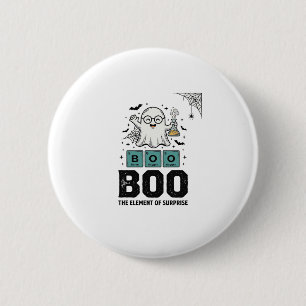 Halloween Geest Boo Wetenschap Grappig Vintage_1 Ronde Button 5,7 Cm