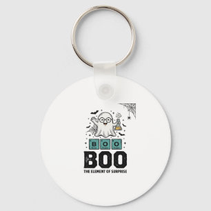Halloween Geest Boo Wetenschap Grappig Vintage_1 Sleutelhanger