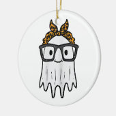 Halloween Geest Bril Schattig Keramisch Ornament (Links)