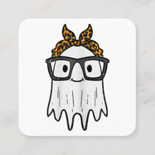 Halloween Geest Bril Schattig Vierkante Visitekaartje