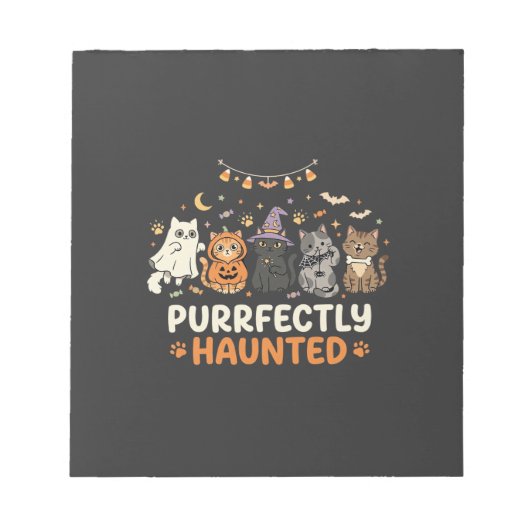 Halloween Geest Cat Crew Notitieblok (Voorkant)