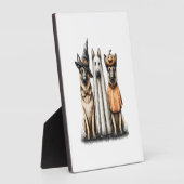 Halloween Geest Duitse Herder Hond Fotoplaat (Zijkant)