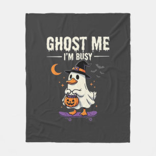 Halloween Geest Eend Skateboard Ontwerp_1 Fleece Deken