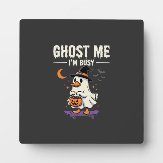 Halloween Geest Eend Skateboard Ontwerp_1 Fotoplaat (Voorkant)