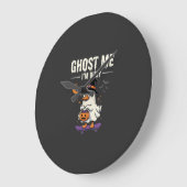 Halloween Geest Eend Skateboard Ontwerp_1 Grote Klok (Hoek)