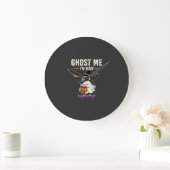 Halloween Geest Eend Skateboard Ontwerp_1 Grote Klok (Huis)