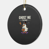 Halloween Geest Eend Skateboard Ontwerp_1 Keramisch Ornament (Links)