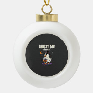 Halloween Geest Eend Skateboard Ontwerp_1 Keramische Bal Ornament