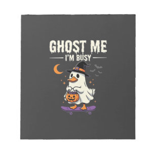 Halloween Geest Eend Skateboard Ontwerp_1 Notitieblok