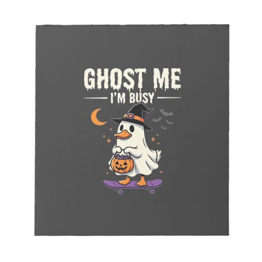 Halloween Geest Eend Skateboard Ontwerp_1 Notitieblok (Voorkant)