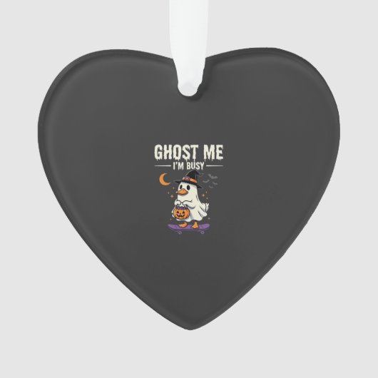Halloween Geest Eend Skateboard Ontwerp_1 Ornament (voorkant)