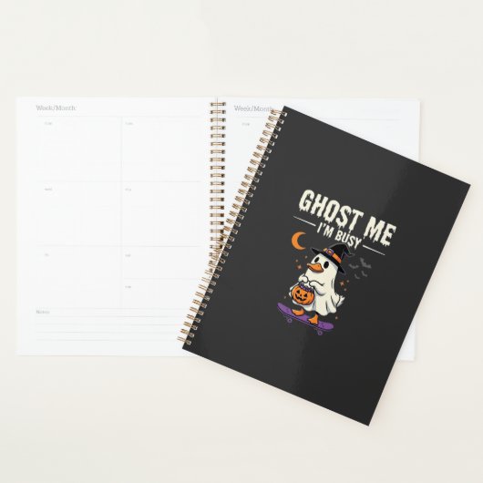 Halloween Geest Eend Skateboard Ontwerp_1 Planner (Display)