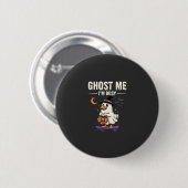 Halloween Geest Eend Skateboard Ontwerp_1 Ronde Button 5,7 Cm (Voorkant /achterkant)