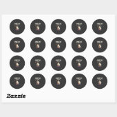 Halloween Geest Eend Skateboard Ontwerp_1 Ronde Sticker (Vel)
