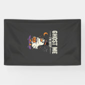 Halloween Geest Eend Skateboard Ontwerp_1 Spandoek (Horizontaal)