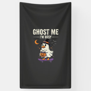 Halloween Geest Eend Skateboard Ontwerp_1 Spandoek