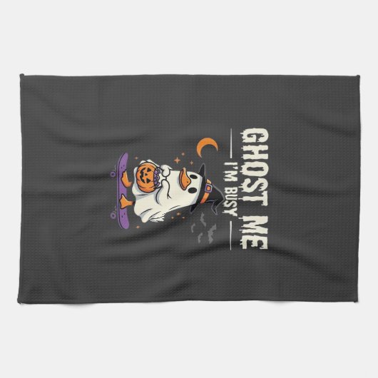Halloween Geest Eend Skateboard Ontwerp_1 Theedoek (Horizontaal)