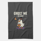 Halloween Geest Eend Skateboard Ontwerp_1 Theedoek (Verticaal)