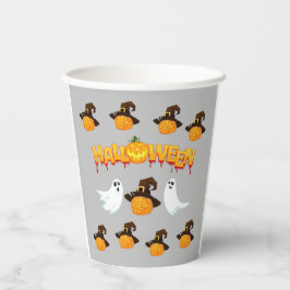 Halloween: Geest en pompoen Papieren Bekers