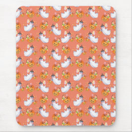 Halloween geest en snoepjes naadloze patroontank t muismat