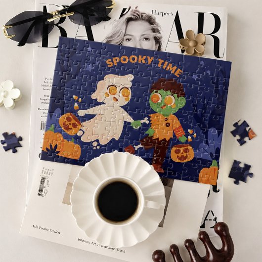 Halloween Geest en Zombie Schattig Legpuzzel