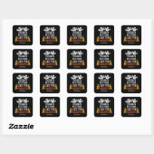 Halloween Geest Enge Geesten Grappige Halloween Vierkante Sticker (Vel)