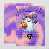 Halloween Geest Feest Tie Dye Hand Getekend Kaart (Voorkant / Achterkant)