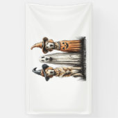 Halloween Geest Golden Retriever Hond Spandoek (Verticaal)