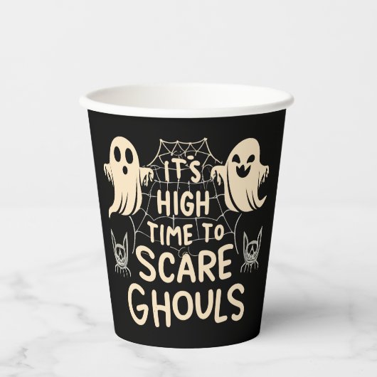 Halloween geest grappig papieren bekers (Voorkant)