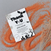 Halloween Geest Griezelige Verjaardagsfeest Dank j Kaart